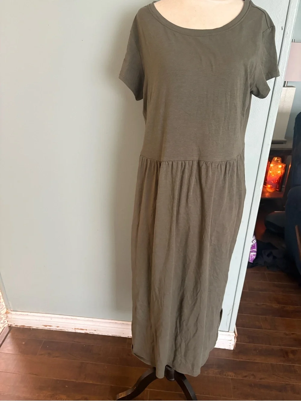 Patagonia Kamala T shirt dress in Basin green - Picture 3 of 14